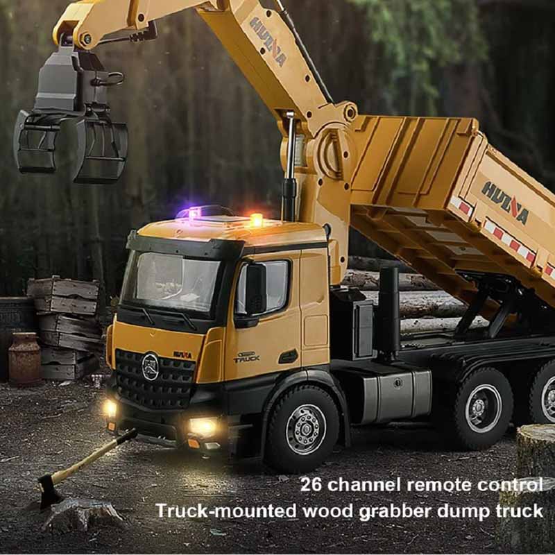 کامیون کنترلی 6 چرخ جرثقیلی هوینا مدل Huina Tipper Truck 1575